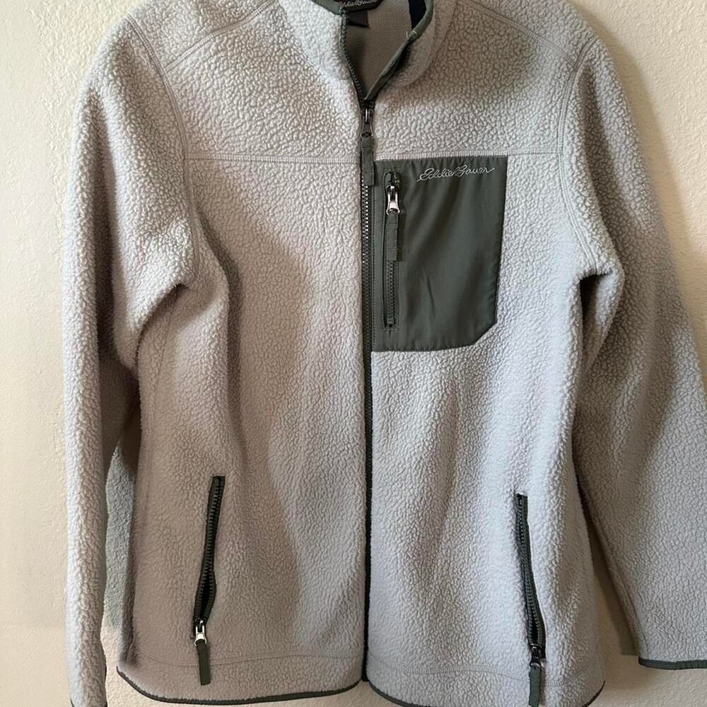 Eddie bauer mens grey fleece size L, NWOT B221